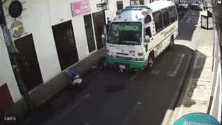 Horrific Collision Between Public Bus and Motorcycle Leaves Two Seriously Injured