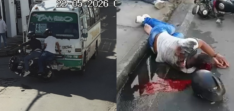 Horrific Collision Between Public Bus and Motorcycle Leaves Two Seriously Injured