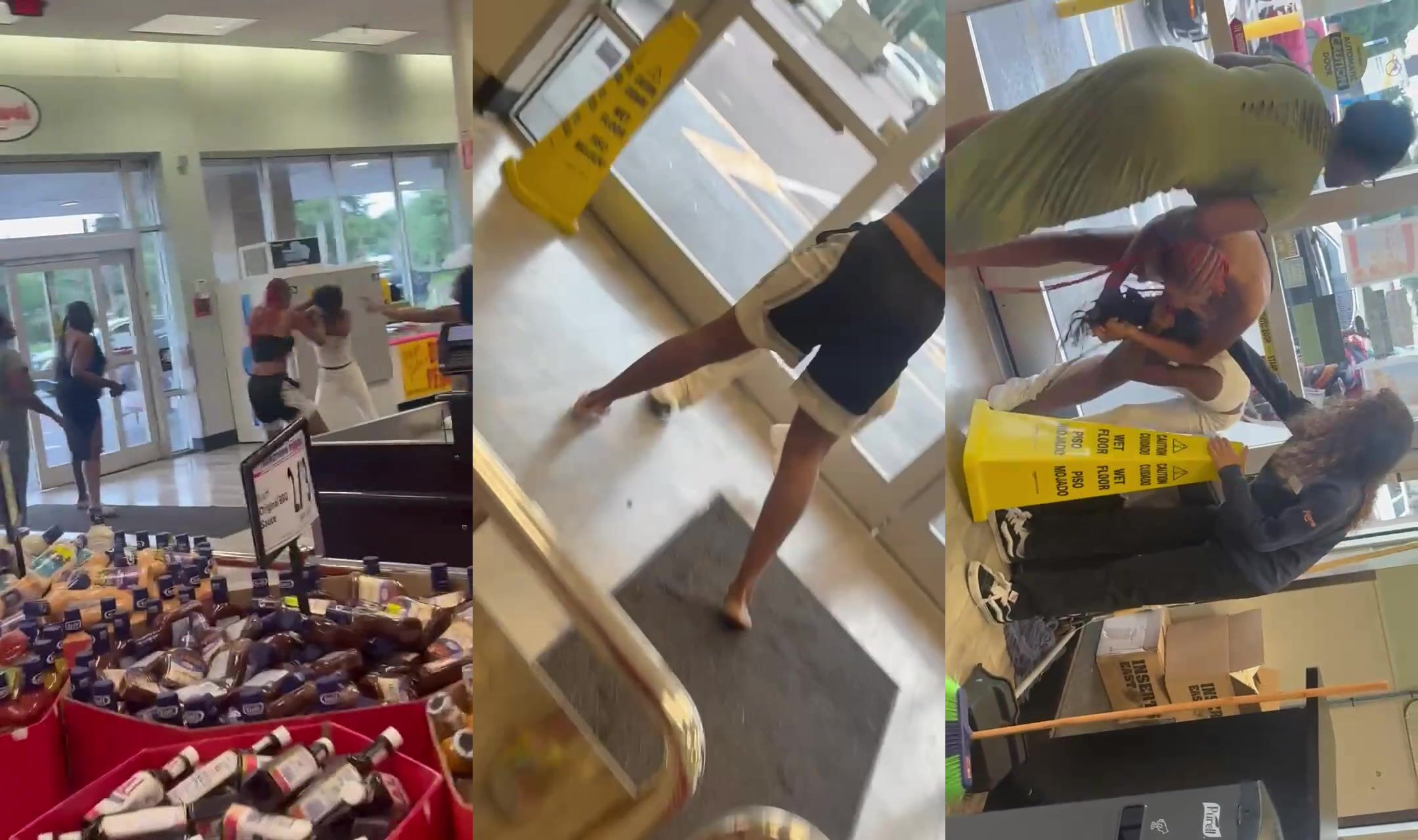 Grocery store fight ends with titties