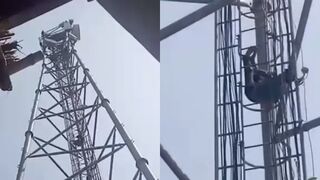 Young Man Plunges from Mobile Tower After Lengthy Land Dispute Protest