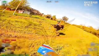 Ukrainian drone operator gets droned.