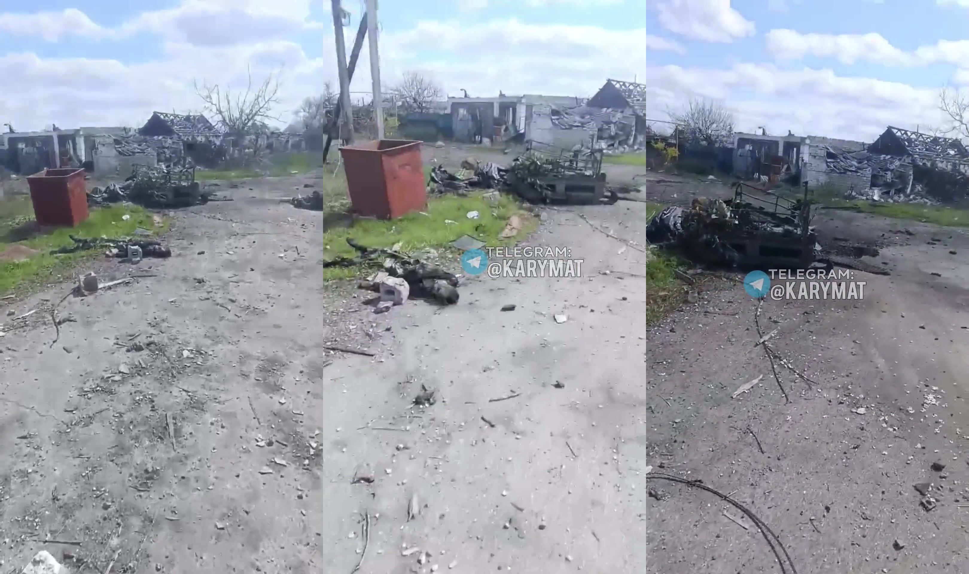 And again dead ruzzians alongside the roads, rssian roboevac minetrapped