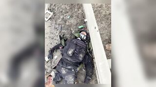 Russian faggots lying along the roads - compilation of photos from Nov 2022