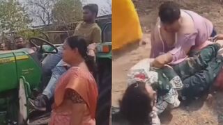 Women Run Over By Tractor During Dispute In India