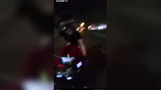 Female Biker Records Her Own Crash