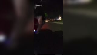 Female Biker Records Her Own Crash
