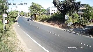 Bike rider was violently thrown into the air after being struck by a speeding car