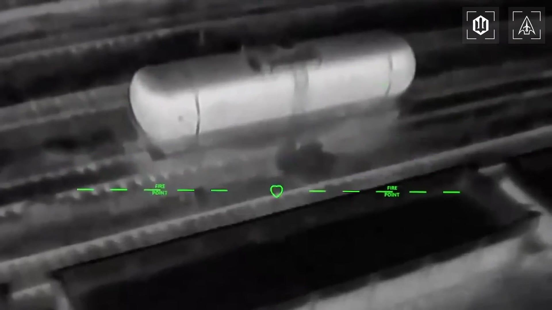 Ukrainian Magyar Birds strikes Russian S-300 launcher, radar, railway tankers