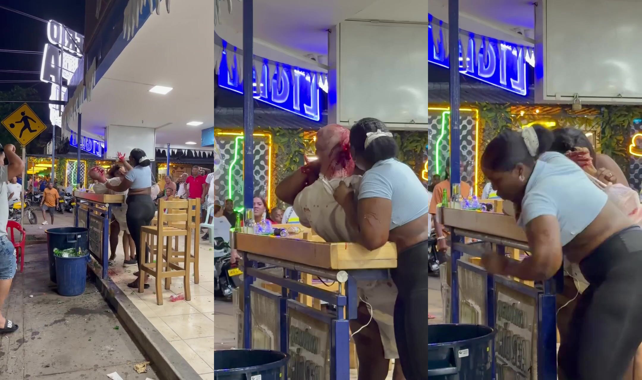Old pervert gets head smashed with bottle