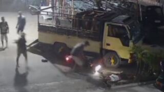 Dude Crashes Into Parked Truck, In Critical Condition