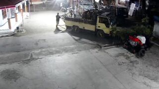Dude Crashes Into Parked Truck, In Critical Condition