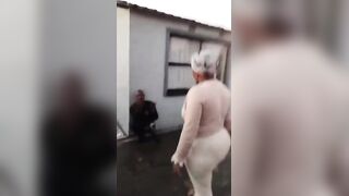 Woman With A Huge Ass And Others  Deal With A Thief Who  Entered The Property