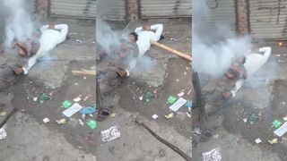 2 men electrocuted and smoked by downed powerline