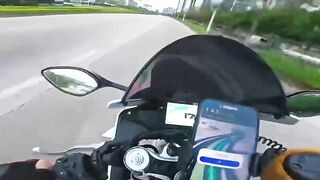 GoPRO Motorcyclist Films His Crash On High Speed
