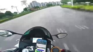 GoPRO Motorcyclist Films His Crash On High Speed
