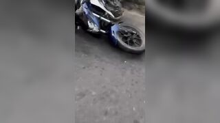 Innocent Woman Injured By Couple Of Fleeing On Motorcycle Thieves