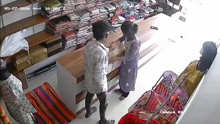 Man Brutally Assaults Girlfriend With Slaps, Punches and Kicks Inside Clothing Store