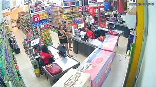 Armored Criminal Shoots Man at Point-Blank Range in Crowded Supermarket