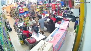 Armored Criminal Shoots Man at Point-Blank Range in Crowded Supermarket