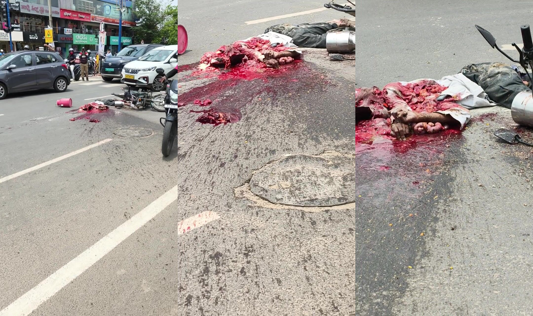 Truck turns man into ground meat