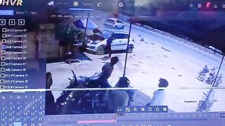 Two Men Standing Near Parked Car Critically Injured By Lost Control Vehicle