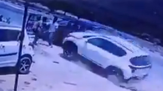 Two Men Standing Near Parked Car Critically Injured By Lost Control Vehicle