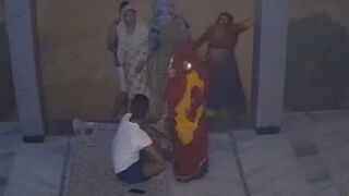 Armed men brutally attack people sitting outside a house in India