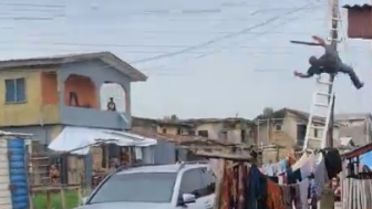 Man Trying To Connect Cables Gets Electrocuted