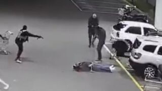Hooded Death Squad Takes Out Crime Lord in Shopping Center