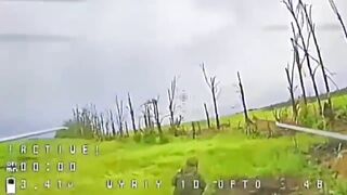 A russian invader taking a dump got a surprise visit by a Ukrainian FPV drone.
