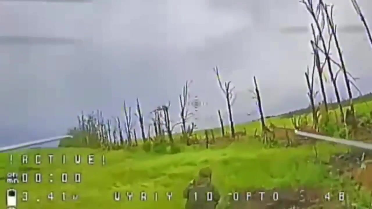 A russian invader taking a dump got a surprise visit by a Ukrainian FPV drone.
