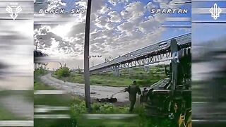 Ukrainian Black Sky Battalion destroyed Russian vehicles and infantry