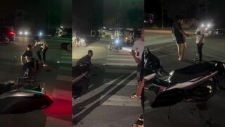 Man has seizure after head smacks the pavement in moto accident