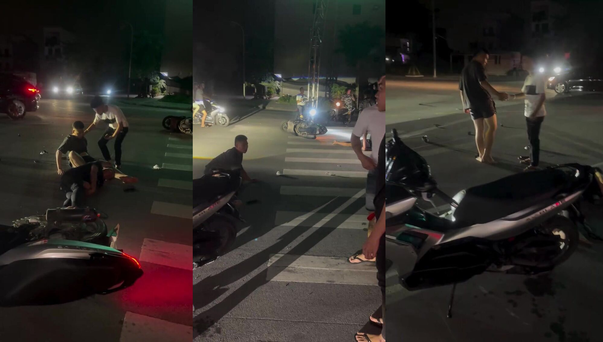 Man has seizure after head smacks the pavement in moto accident