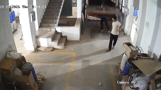 Factory Worker Clocks Out Permanently