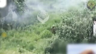 A Russian soldier was instantly killed by a shell