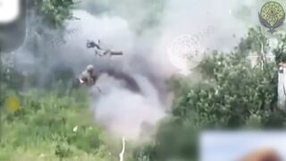 A Russian soldier was instantly killed by a shell