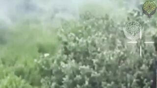 A Russian soldier was instantly killed by a shell