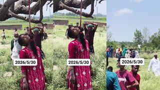 Woman found hanging from tree suspected murder