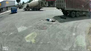 Heart-Stopping Dashcam Footage Shows Truck Crushing Scooter Couple