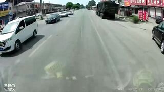 Heart-Stopping Dashcam Footage Shows Truck Crushing Scooter Couple