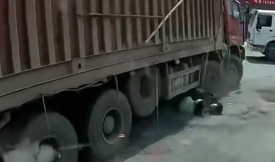 Heart-Stopping Dashcam Footage Shows Truck Crushing Scooter Couple