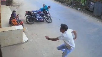Speeding biker causes road accident, two persons critically injured