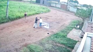 Graphic Footage Shows Fatal Stabbing During Violent Altercation