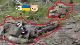 The Russian shows off his victims.