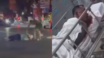 Drugged Psycho Stabs Random Woman On A Busy Road In Vietnam