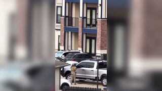 GF Killer Turns Gun On Himself During SWAT Standoff In Texas (Another Angle)