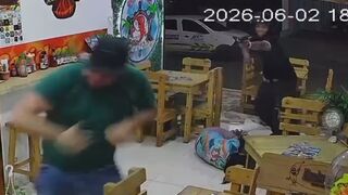 Assassin Murders Fleeing Man & Female Worker in Grisly Fast Food Execution