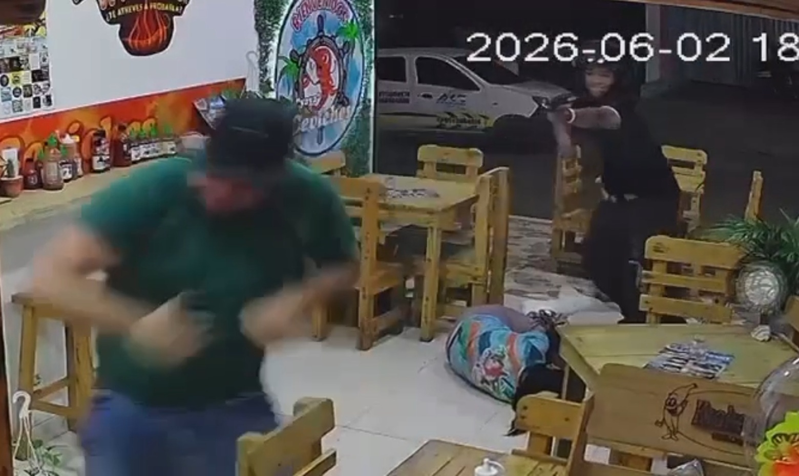 Assassin Murders Fleeing Man & Female Worker in Grisly Fast Food Execution