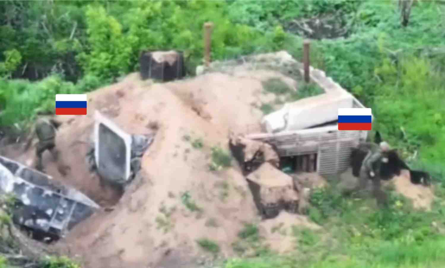 Anti-tank mine kills Ukrainians in their bunker.